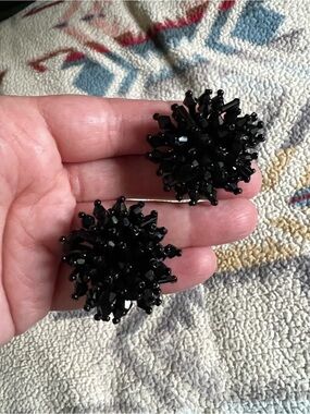 J. Crew Black Beaded Floral Cluster Earrings - Women Jewelry